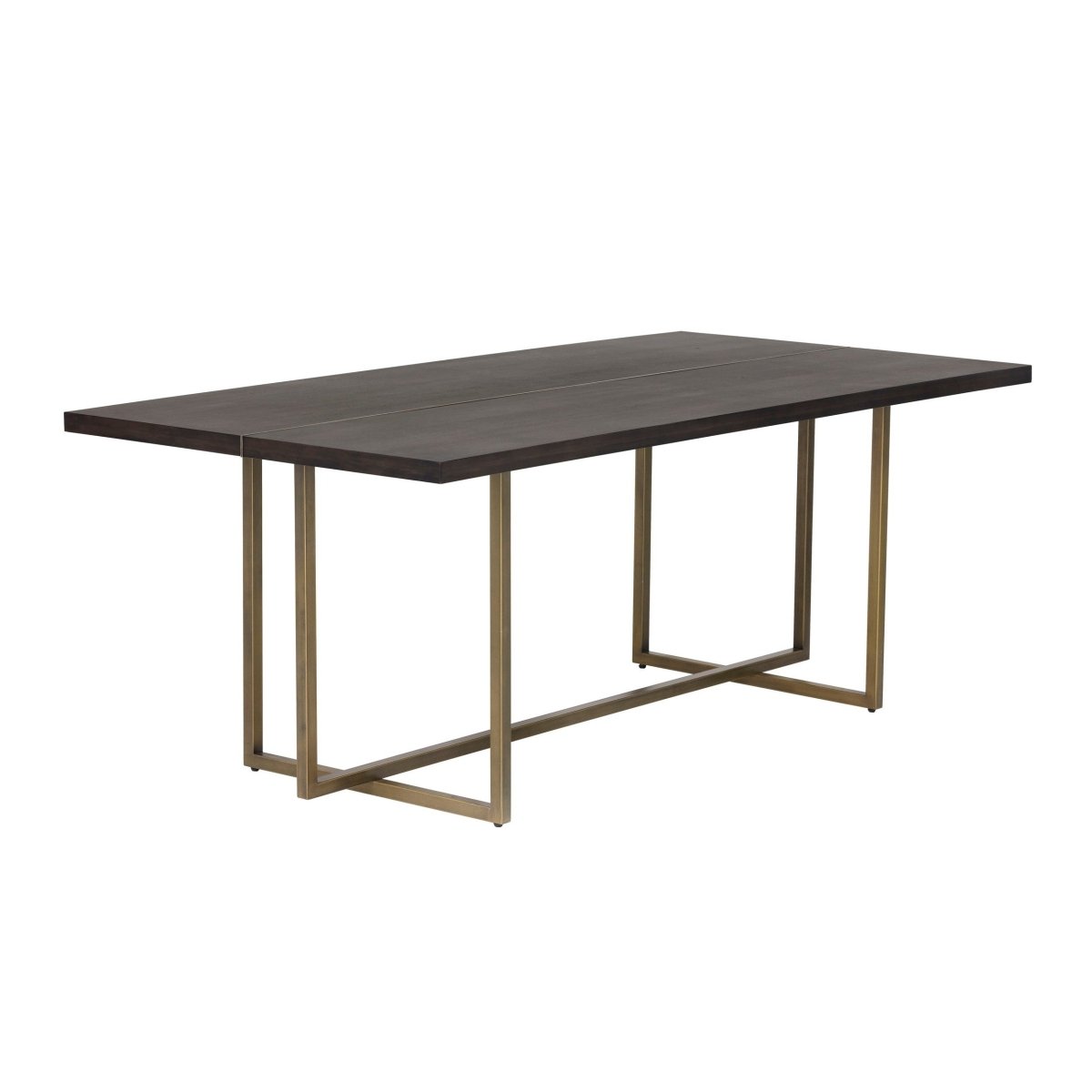 Sunpan Rectangle Classic Jade Dining Table - Antique Brass - Dark Mango - 79" - Seats 6 - 102928 - Sunpan - $1198.00