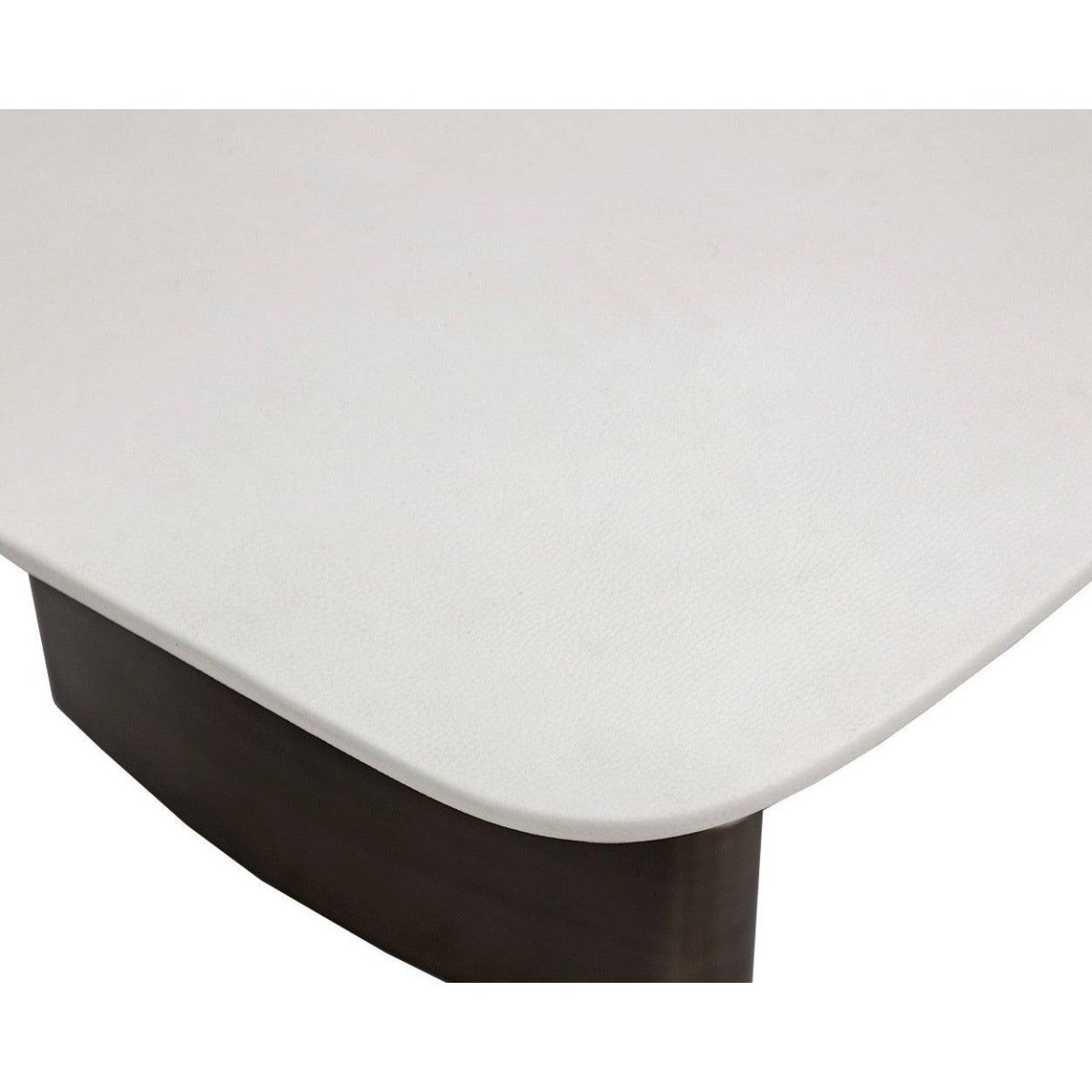 Sunpan Rectangle Contemporary Calida Dining Table - 98", White, Faux Leather, Seats 8 - 111381 - Sunpan - $3998.00