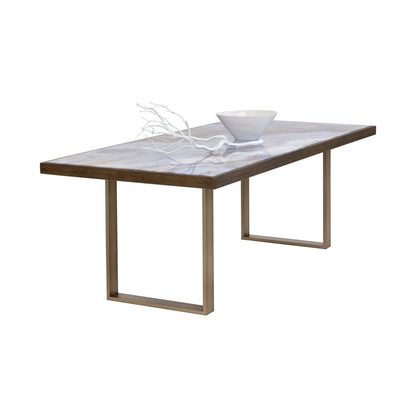 Sunpan Rectangle Contemporary Fuentes Dining Table - 86", Glass, Seats 6 - 106888 - Sunpan - $2998.00