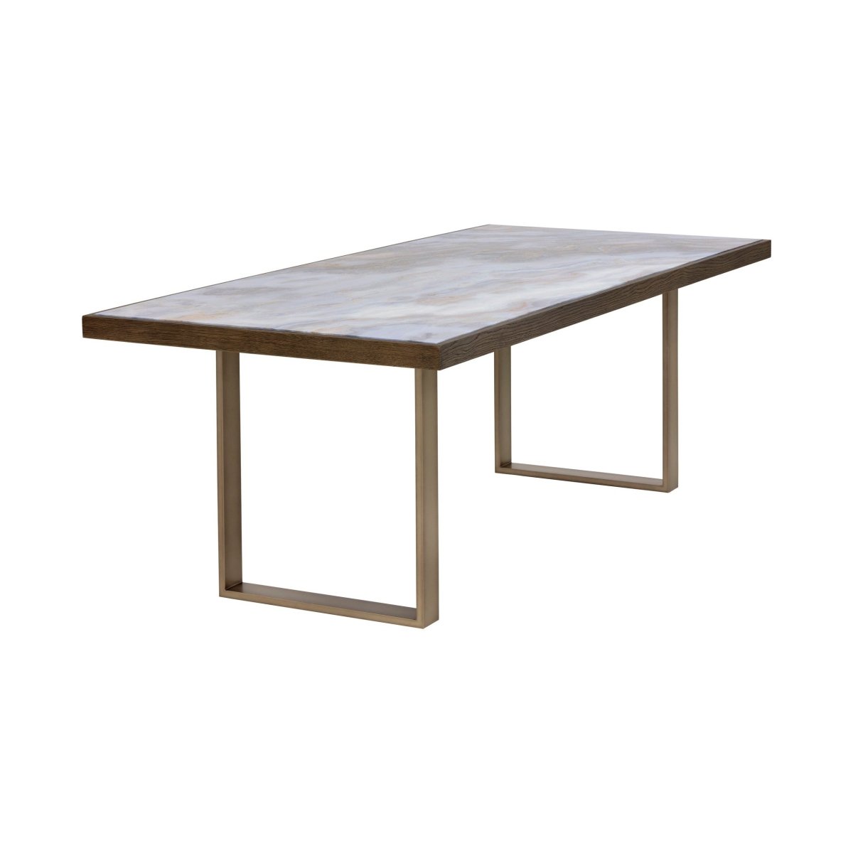 Sunpan Rectangle Contemporary Fuentes Dining Table - 86", Glass, Seats 6 - 106888 - Sunpan - $2998.00