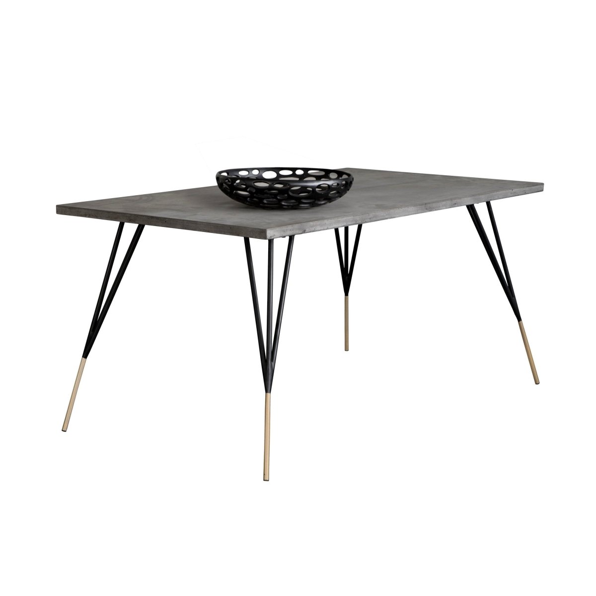 Sunpan Rectangle Mid-Century Modern Midori Dining Table - 59" - Grey - Concrete - Seats 6 - 101900 - Sunpan - $998.00