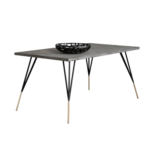 Sunpan Rectangle Mid-Century Modern Midori Dining Table - 59" - Grey - Concrete - Seats 6 - 101900 - Sunpan - $998.00