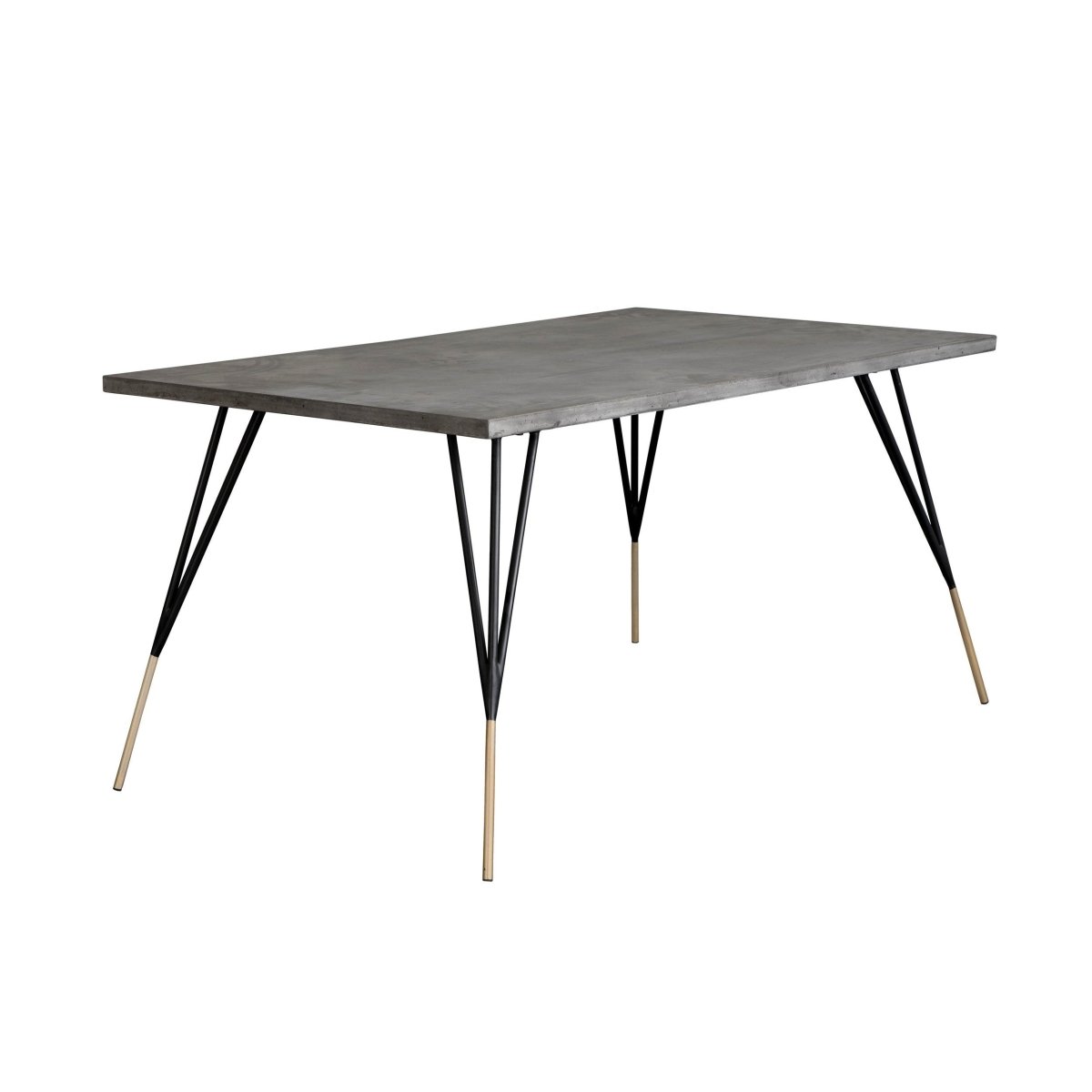 Sunpan Rectangle Mid-Century Modern Midori Dining Table - 59" - Grey - Concrete - Seats 6 - 101900 - Sunpan - $998.00