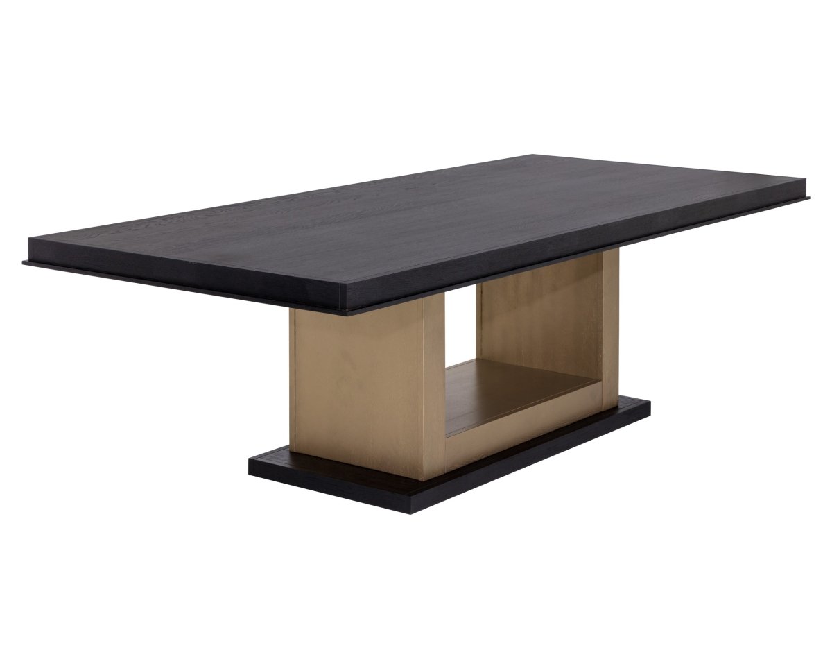 Sunpan Rectangle Modern Judson Dining Table - 100" - Black - Wood - Seats 8 - 111418 - Sunpan - $3198.00