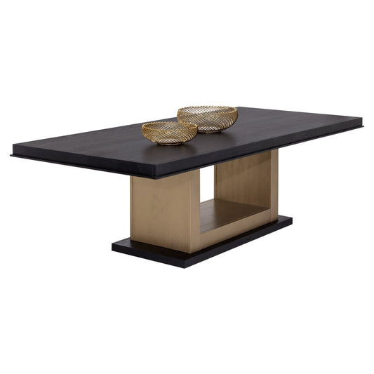 Sunpan Rectangle Modern Judson Dining Table - 100" - Black - Wood - Seats 8 - 111418 - Sunpan - $3198.00