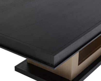 Sunpan Rectangle Modern Judson Dining Table - 100" - Black - Wood - Seats 8 - 111418 - Sunpan - $3198.00