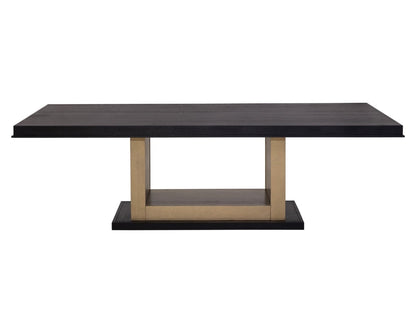 Sunpan Rectangle Modern Judson Dining Table - 100" - Black - Wood - Seats 8 - 111418 - Sunpan - $3198.00