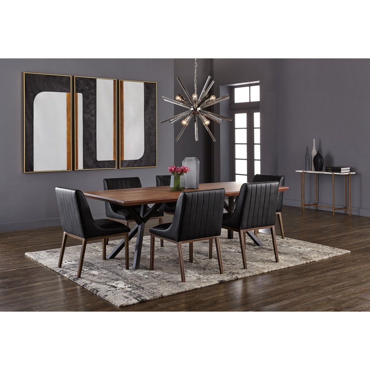 Sunpan Rectangle Modern Lark Dining Table - 94" - Brown - Wood - Seats 8 - 106130 - Sunpan - $2698.00