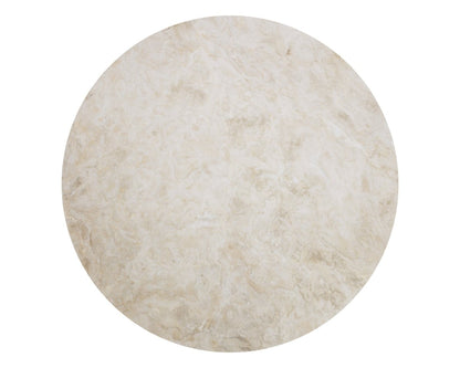 Sunpan Round Contemporary Cataldi Dining Table - 59", Marble, Cream, Seats 6 - 111118 - Sunpan - $4998.00