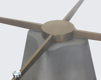 Sunpan Round Glass Modern Moda Dining Table - Grey - 55" - Seats 6 - 108031 - Sunpan - $1998.00