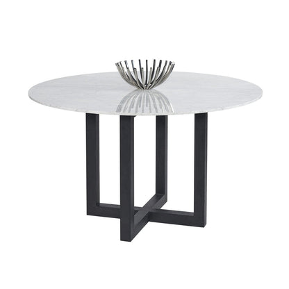 Sunpan Round Modern White Marble Zola Dining Table - 51.25" - Seats 4 - 105440 - Sunpan - $3398.00
