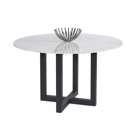 Sunpan Round Modern White Marble Zola Dining Table - 51.25" - Seats 4 - 105440 - Sunpan - $3398.00