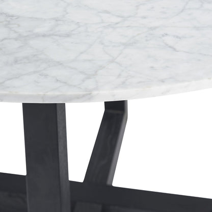Sunpan Round Modern White Marble Zola Dining Table - 51.25" - Seats 4 - 105440 - Sunpan - $3398.00
