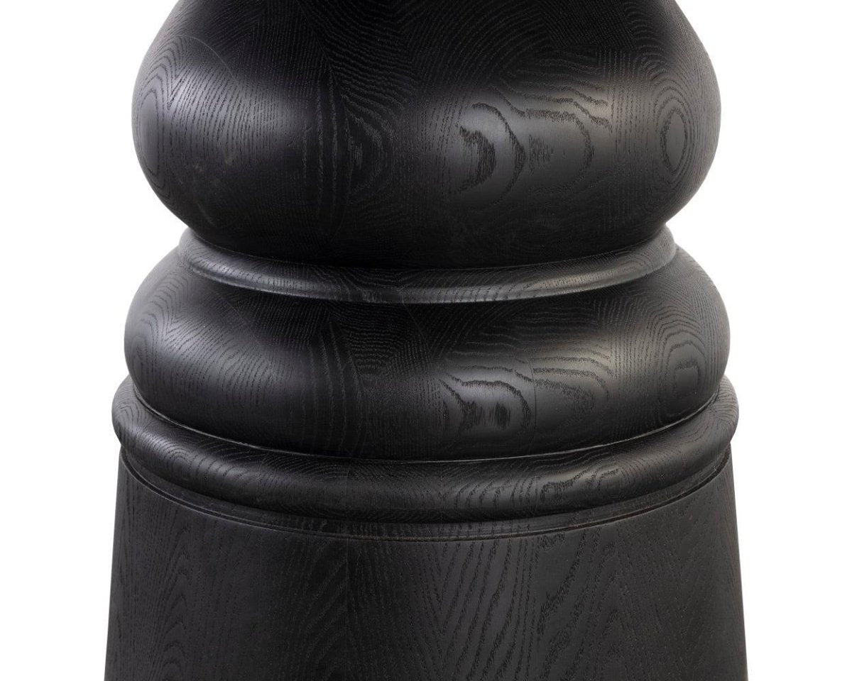 Sunpan Round Solid Wood Global Traveler Quinton Dining Table - 60" - Black - Seats 6 - 111417 - Sunpan - $2998.00