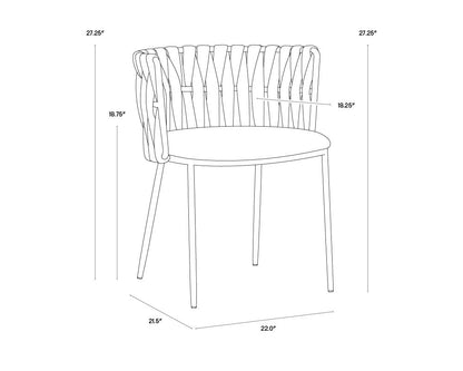 Sunpan Sarai Dining Armchair - 106187 - Sunpan - $518.00