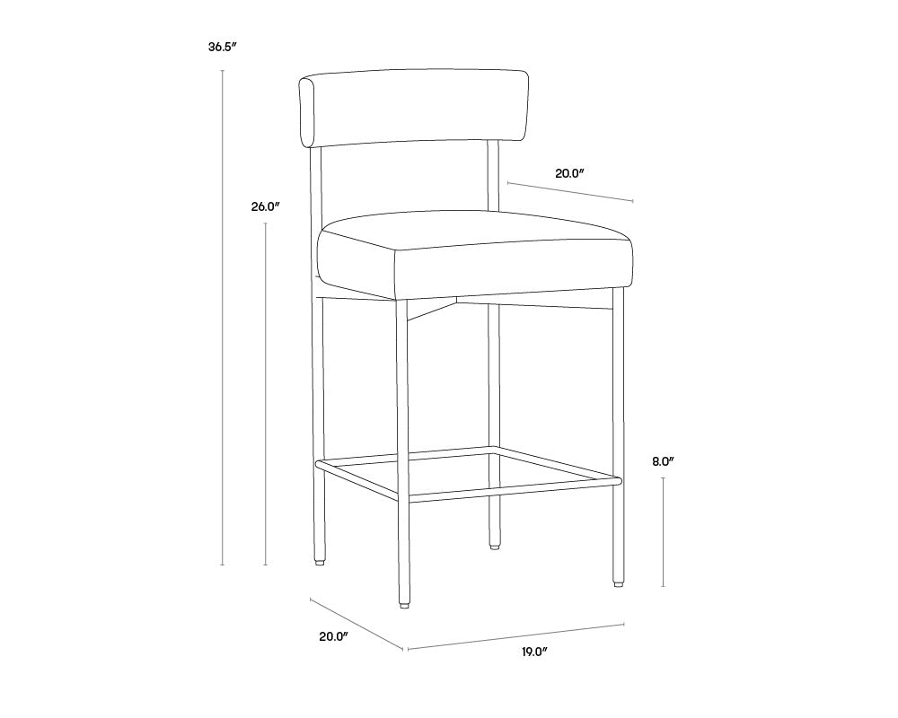 Sunpan Seneca Counter Stool - 106061 - Sunpan - $578.00