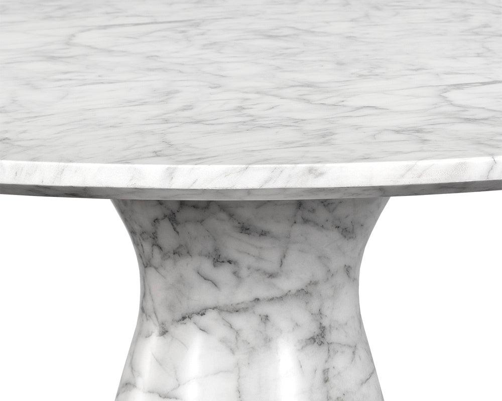 Sunpan Shelburne Dining Table - Marble Look - White - 47" - 106642 - Sunpan - $3998.00