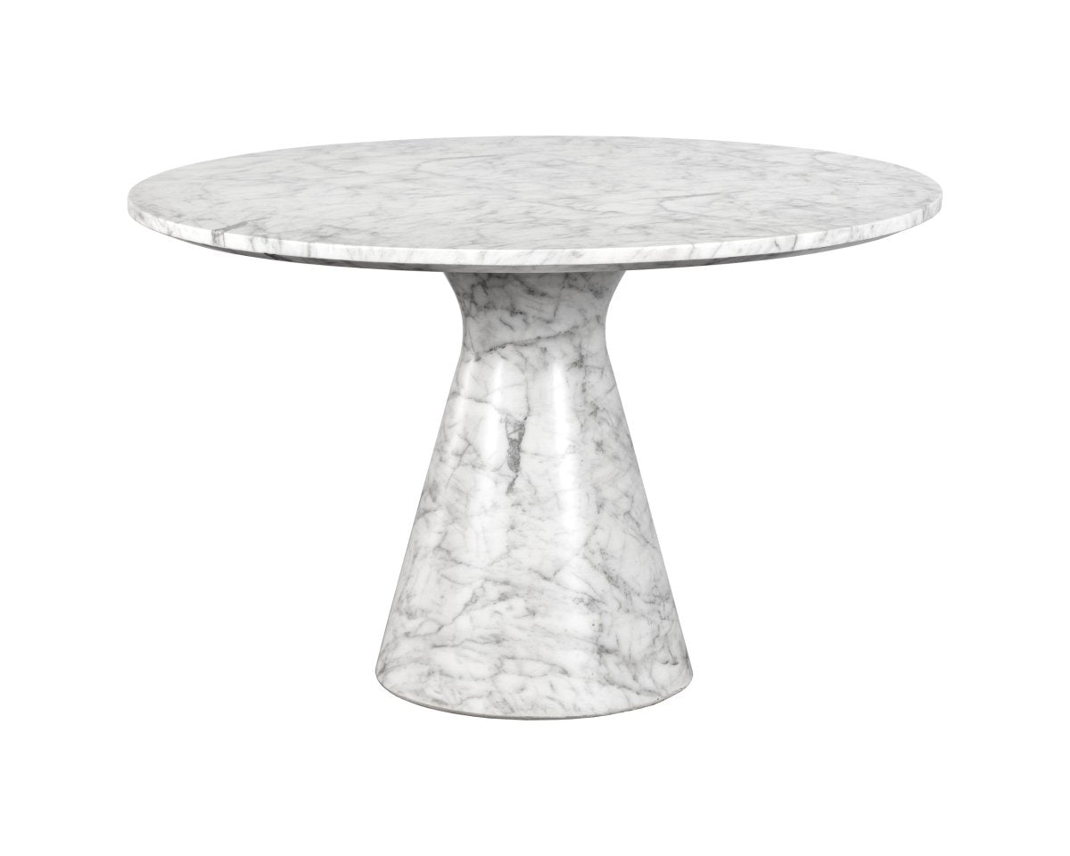 Sunpan Shelburne Dining Table - Marble Look - White - 47" - 106642 - Sunpan - $3998.00