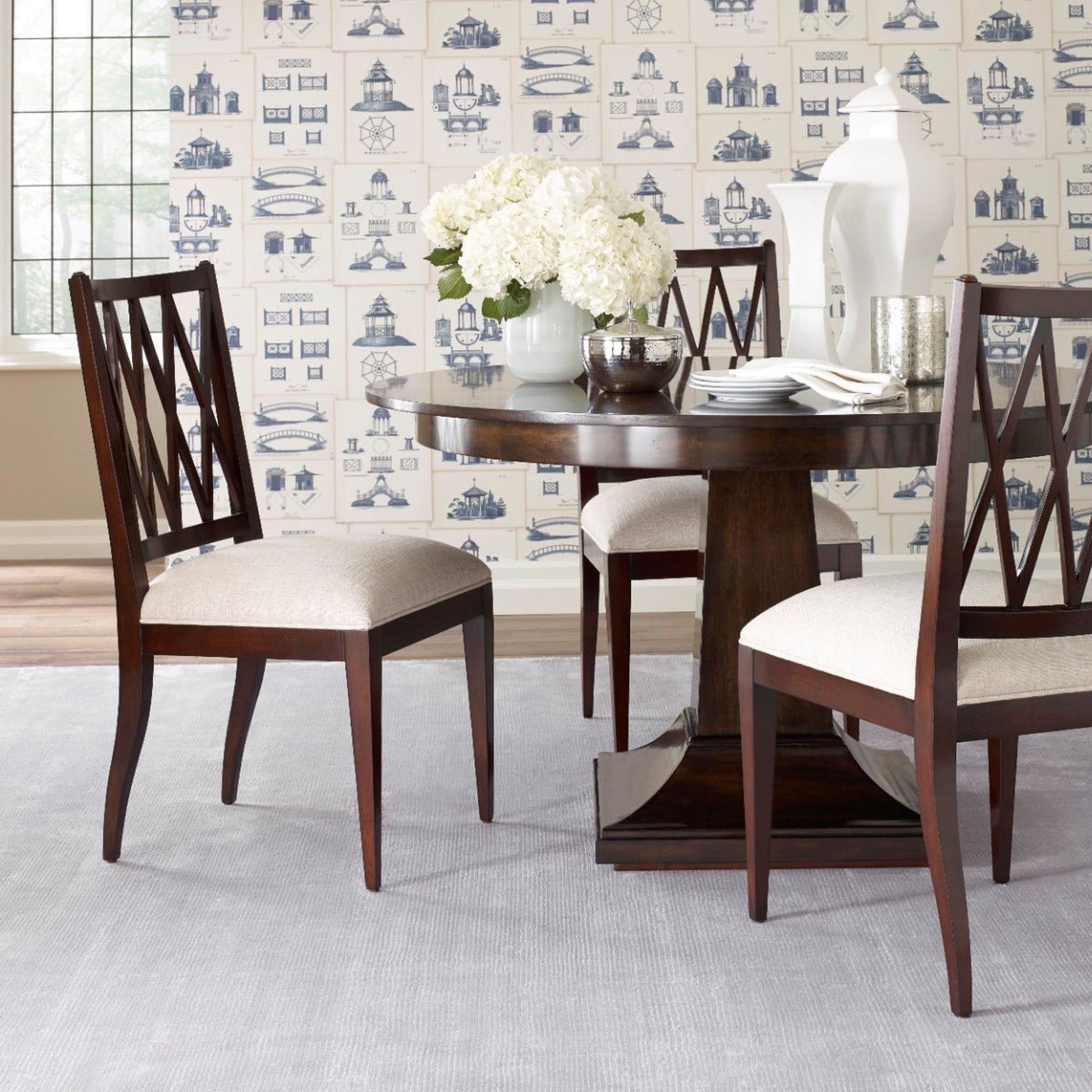 WoodBridge Furniture Parker Pedestal Table - TF503-13 - TF503-13 - WoodBridge Furniture - $2929.88